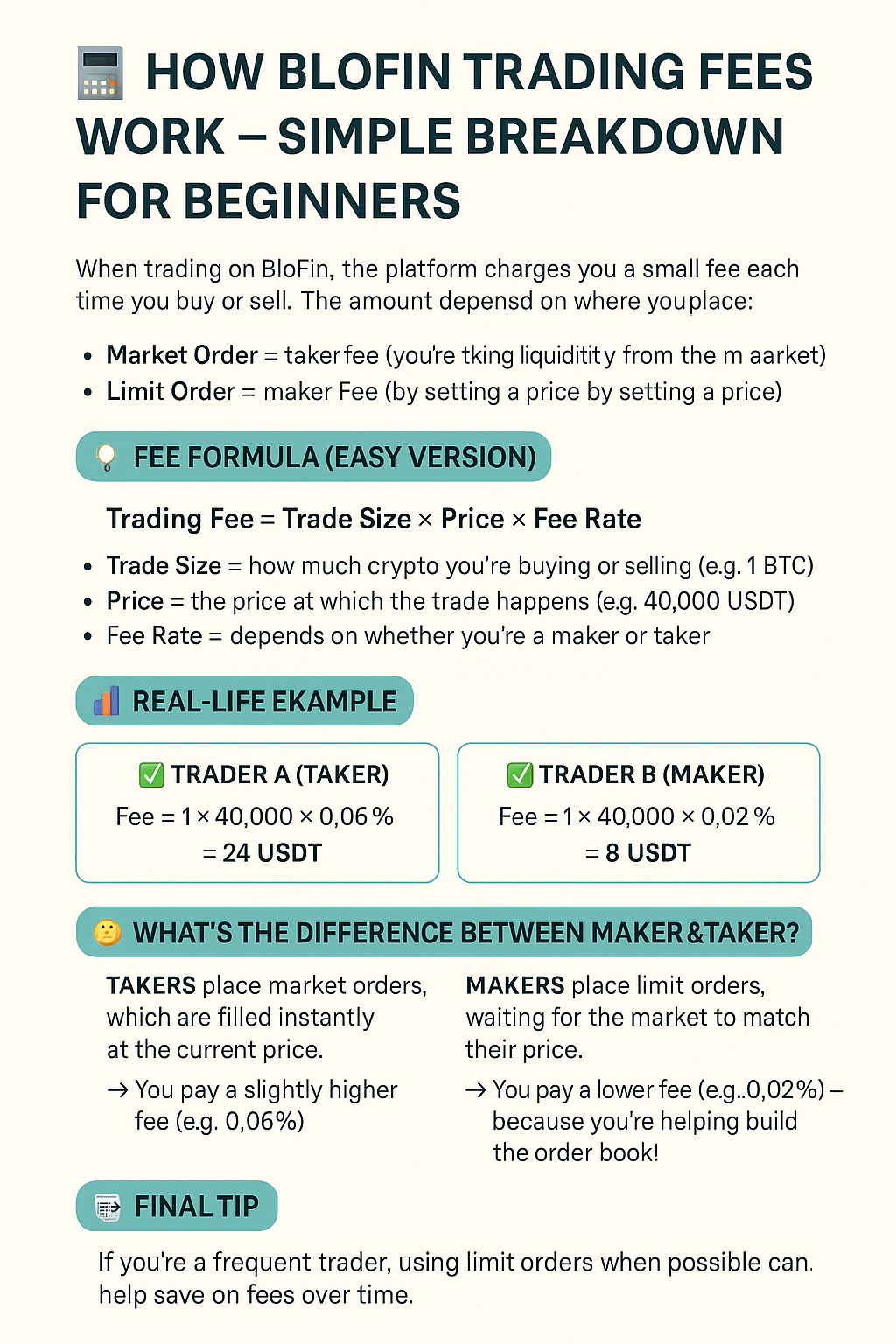 BloFin Exchange Trading Fees