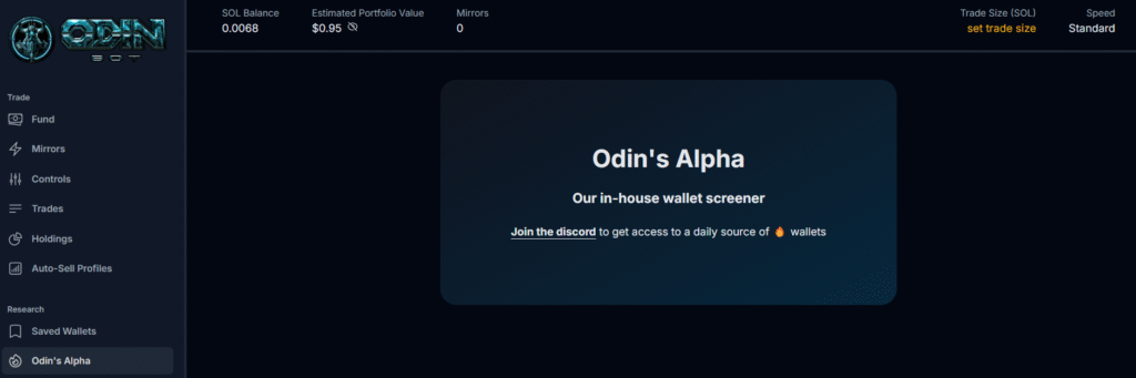 OdinBot Alpha Wallets Discord