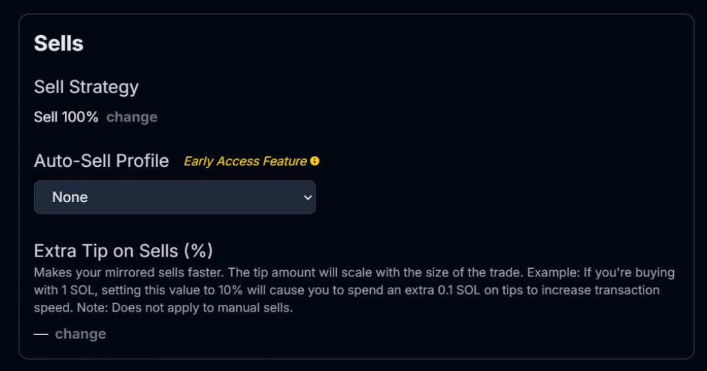 OdinBot Auto Sell Features