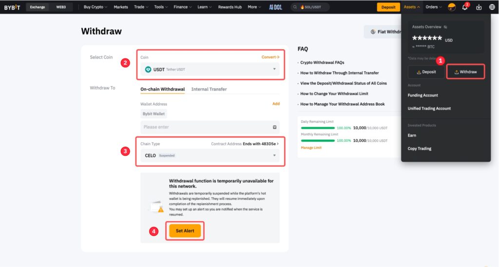 bybit withdrawal fees