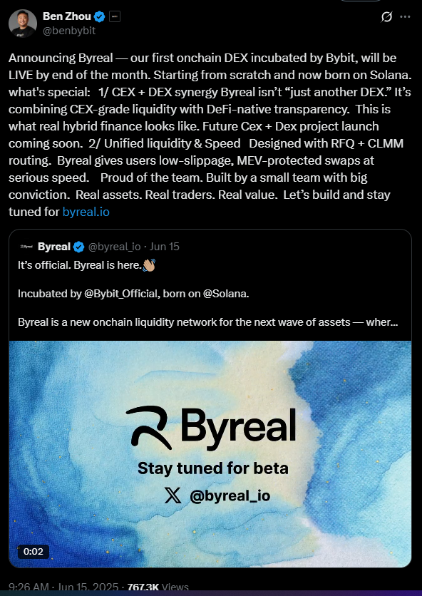 Byreal Bybit DEX