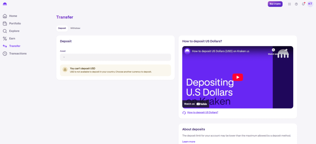 Kraken Withdrawal And Deposit Method