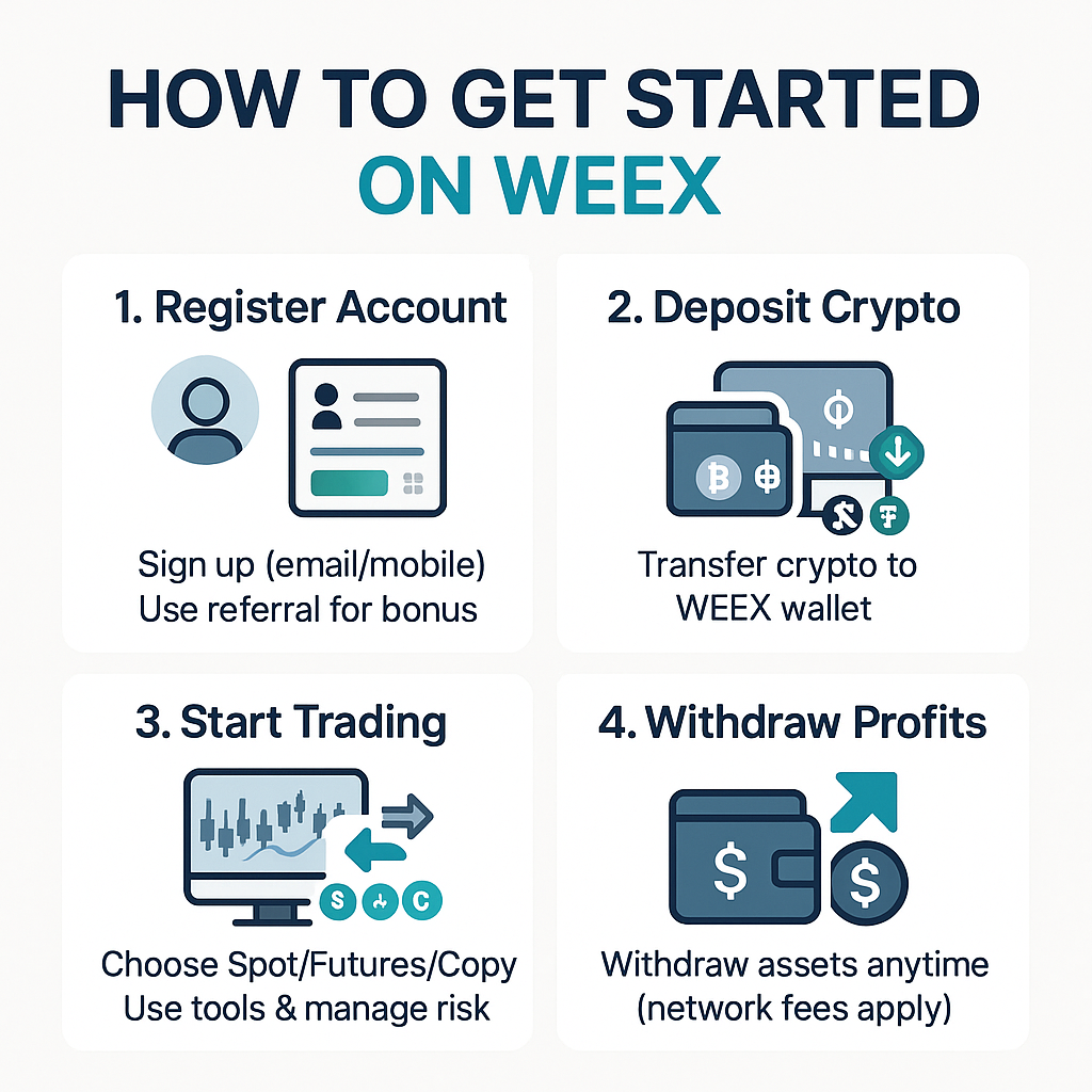 how to sign up for weex exchange