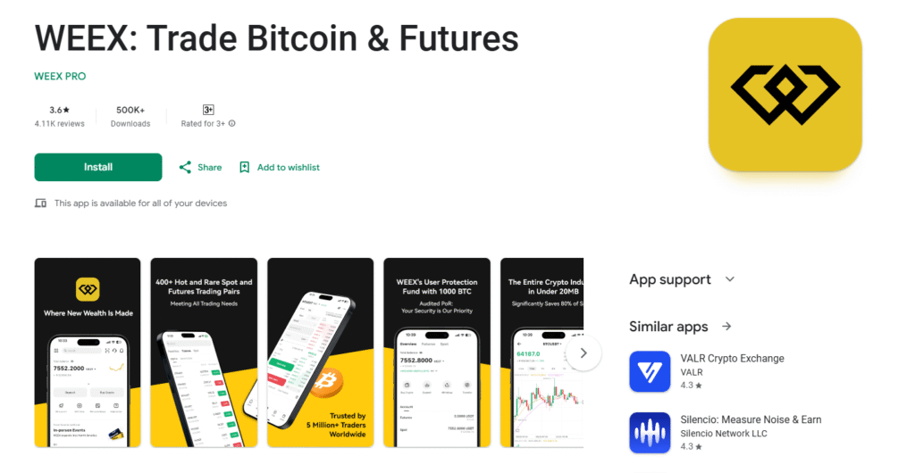 WEEX Exchange Mobile App